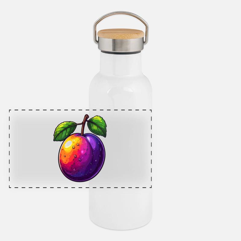 Plum Panoramic Thermal Bottle with Bamboo Lid