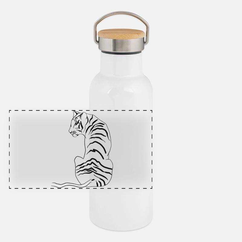 Panorama Thermosflasche mit Bambusdeckel
