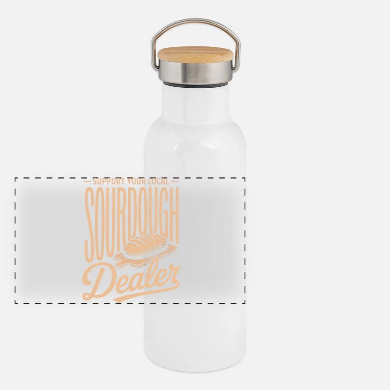 Support local des vendeurs de levain Gourde isotherme avec bouchon en bambou