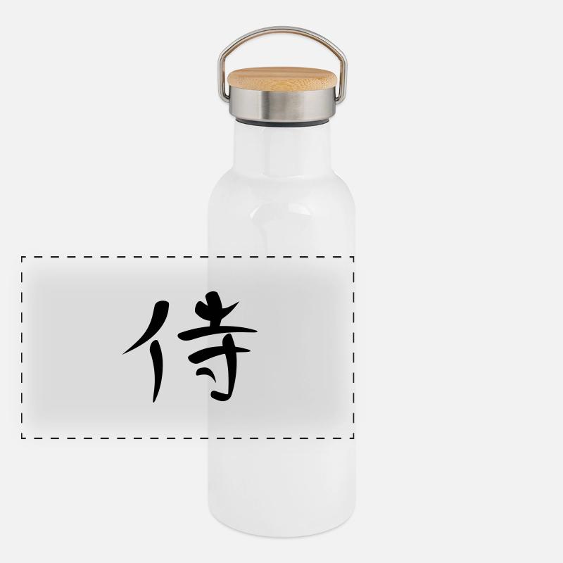 Kanji - Samurai Gourde isotherme avec bouchon en bambou