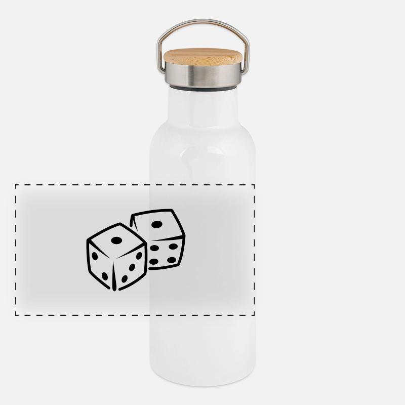 dices Gourde isotherme avec bouchon en bambou