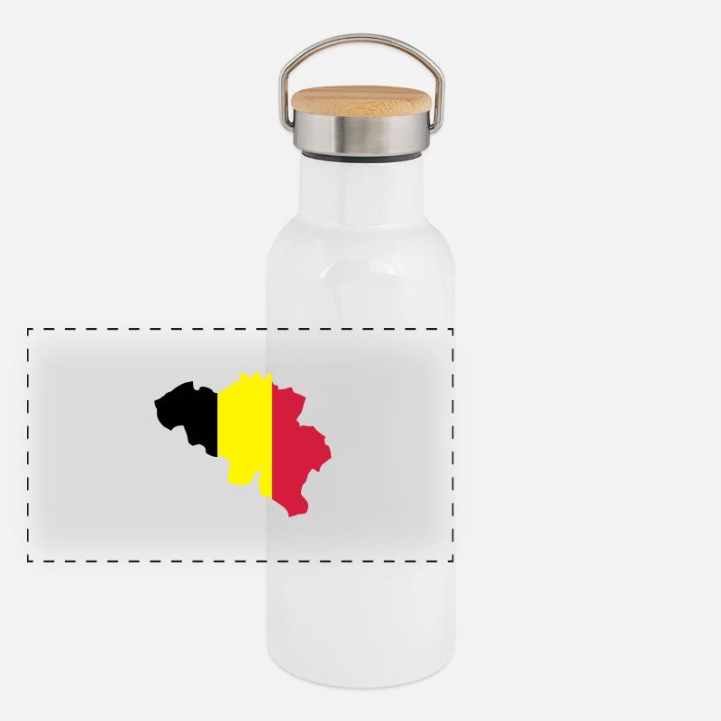 Belgique Gourde isotherme avec bouchon en bambou