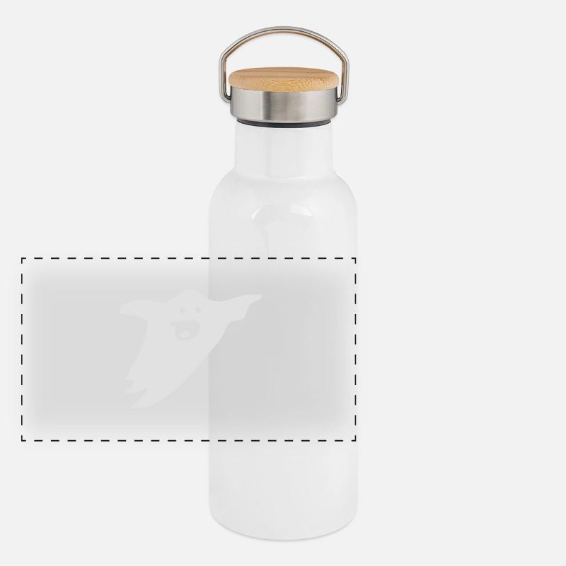 Spooky Ghost Panoramic Thermal Bottle with Bamboo Lid
