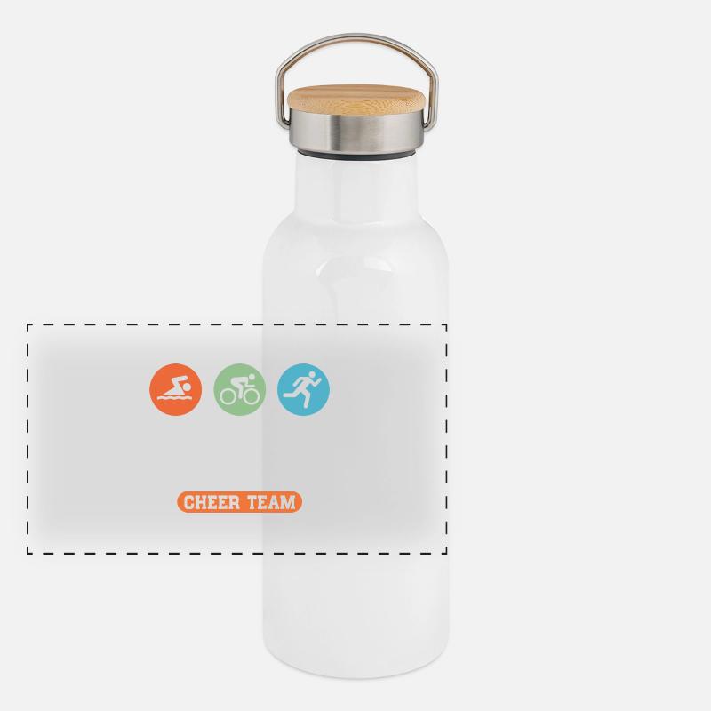Uncles Triathlon Cheer Panorama Thermosflasche mit Bambusdeckel
