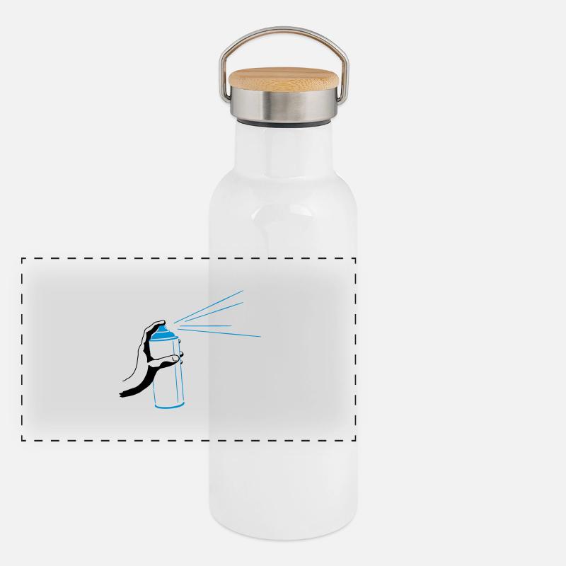 Spraydose Panorama Thermosflasche mit Bambusdeckel