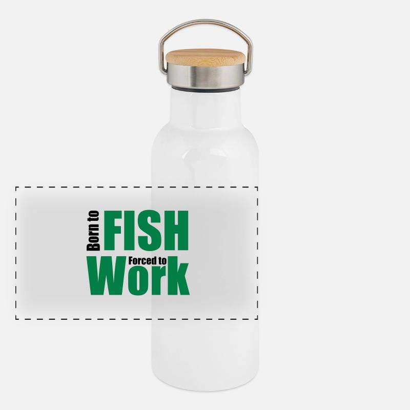angeln Panorama Thermosflasche mit Bambusdeckel