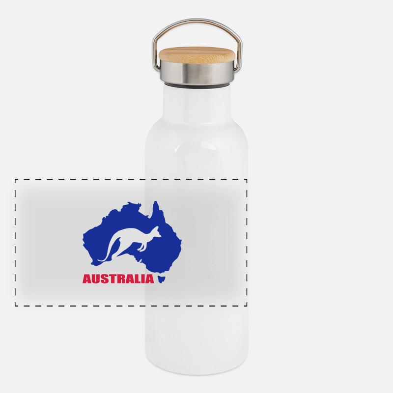 Australia Panoramic Thermal Bottle with Bamboo Lid