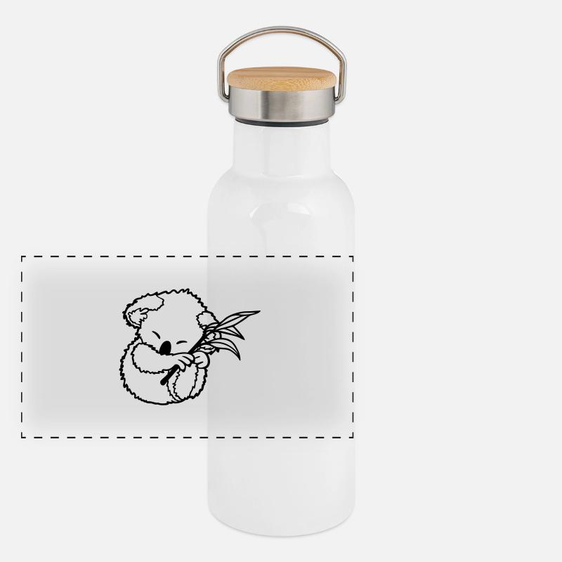 Koala Shirt Panoramic Thermal Bottle with Bamboo Lid