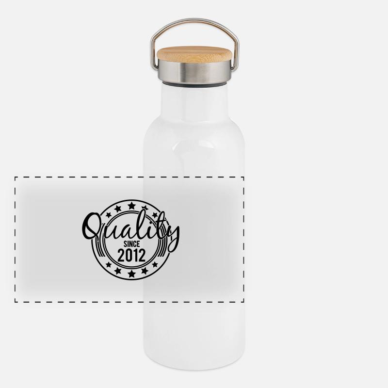 Birthday - Quality since 2012 (uk) Panoramic Thermal Bottle with Bamboo Lid