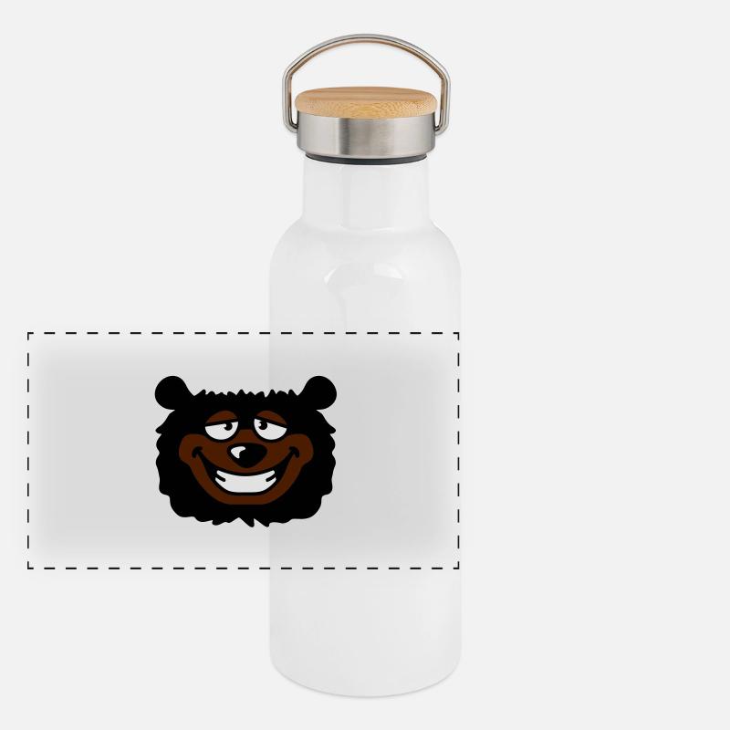 bear_head Gourde isotherme avec bouchon en bambou