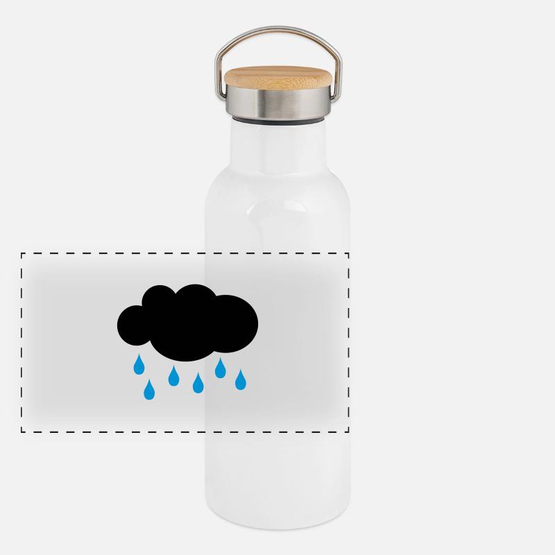 Regen Panorama Thermosflasche mit Bambusdeckel