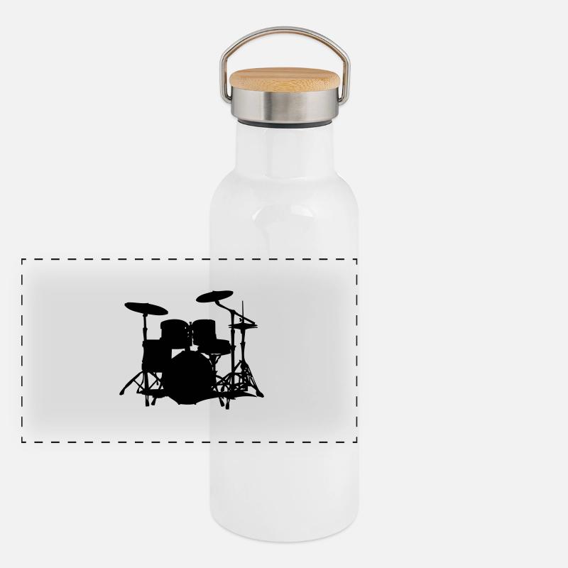 batterie Gourde isotherme avec bouchon en bambou