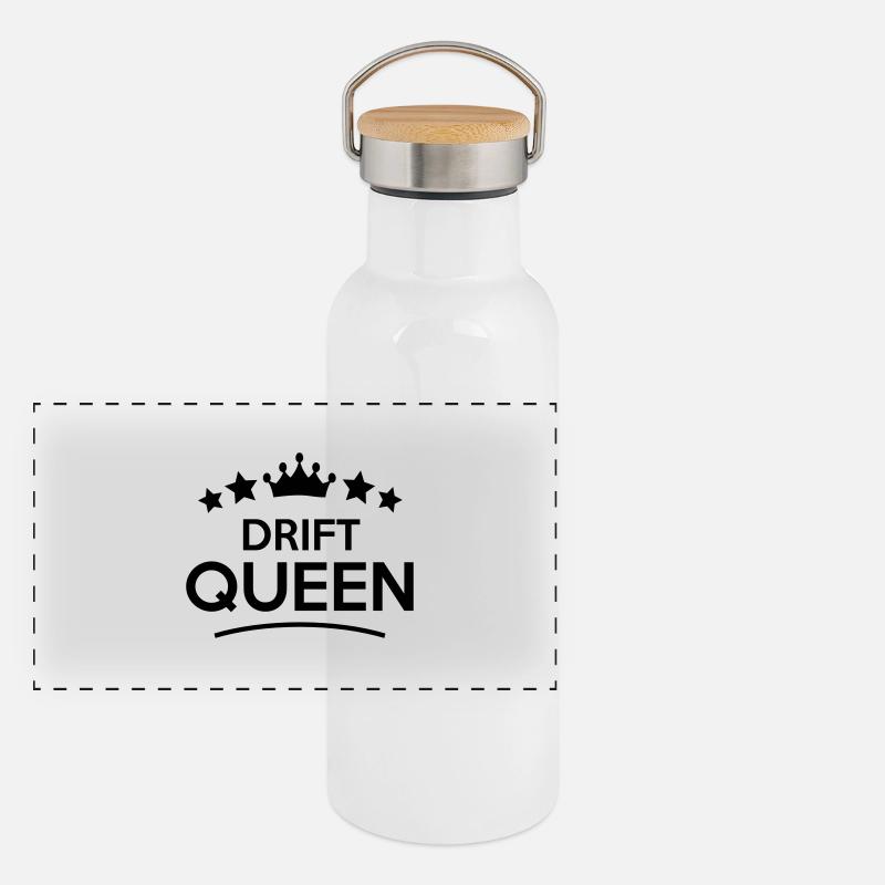 drift queen stars Panorama Thermosflasche mit Bambusdeckel