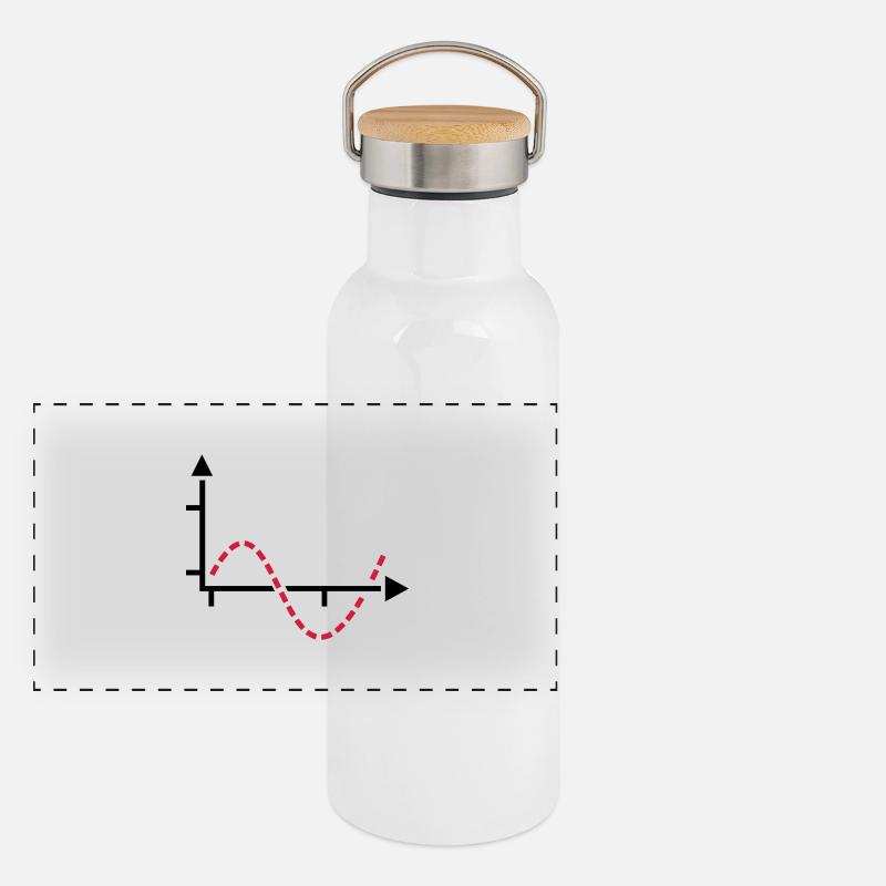 Sinus (2c) Panorama Thermosflasche mit Bambusdeckel