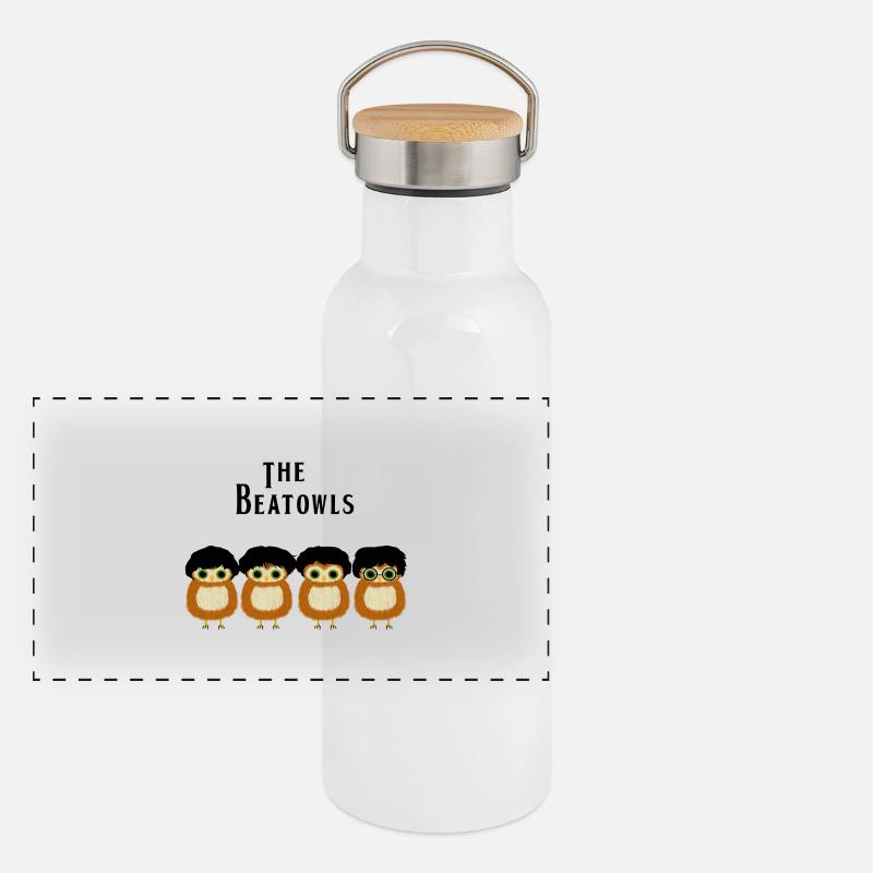 beatowls Panorama Thermosflasche mit Bambusdeckel