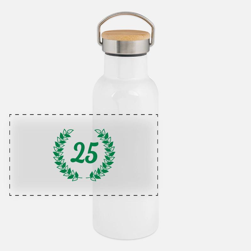 Geburtstag Panorama Thermosflasche mit Bambusdeckel