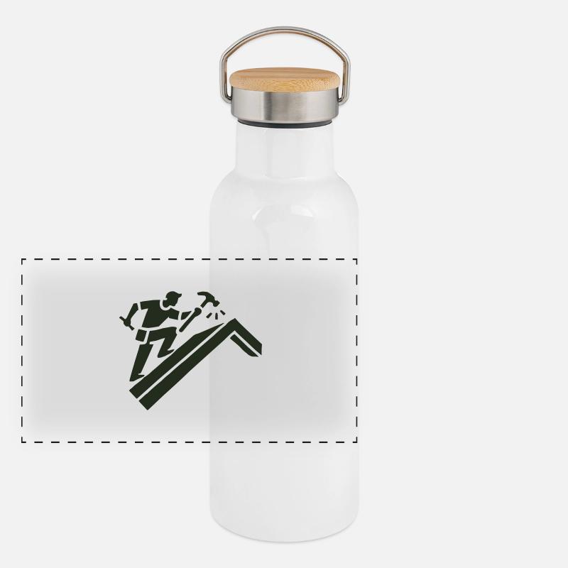 couvreur Gourde isotherme avec bouchon en bambou