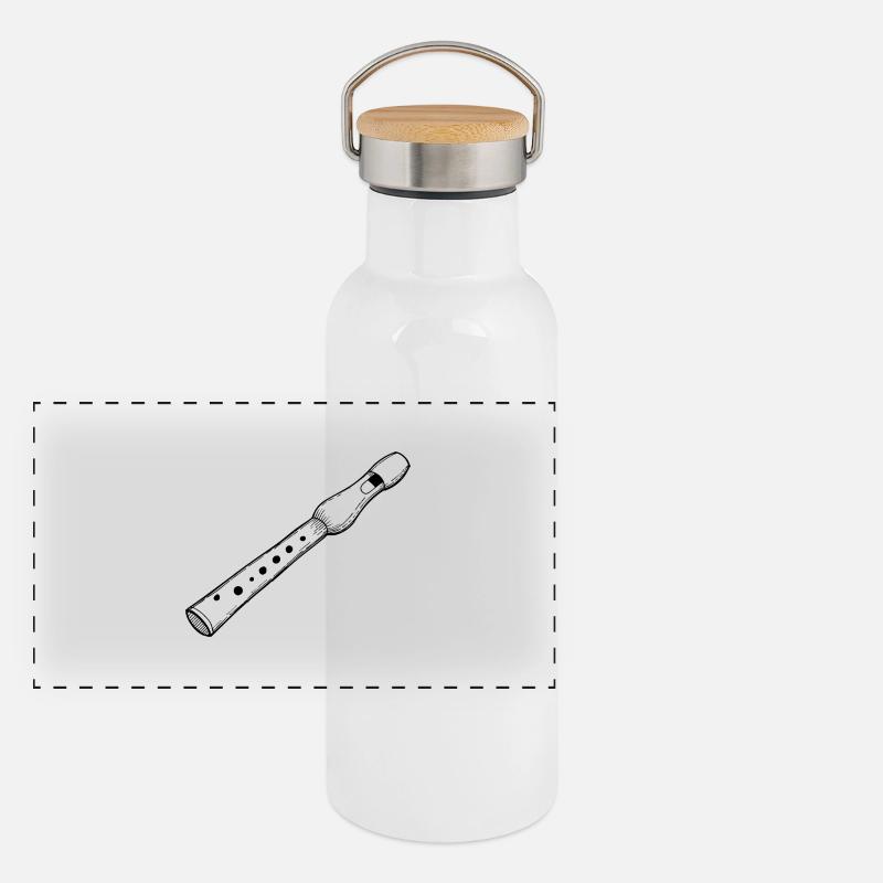 Tag der Blockflöte Panorama Thermosflasche mit Bambusdeckel