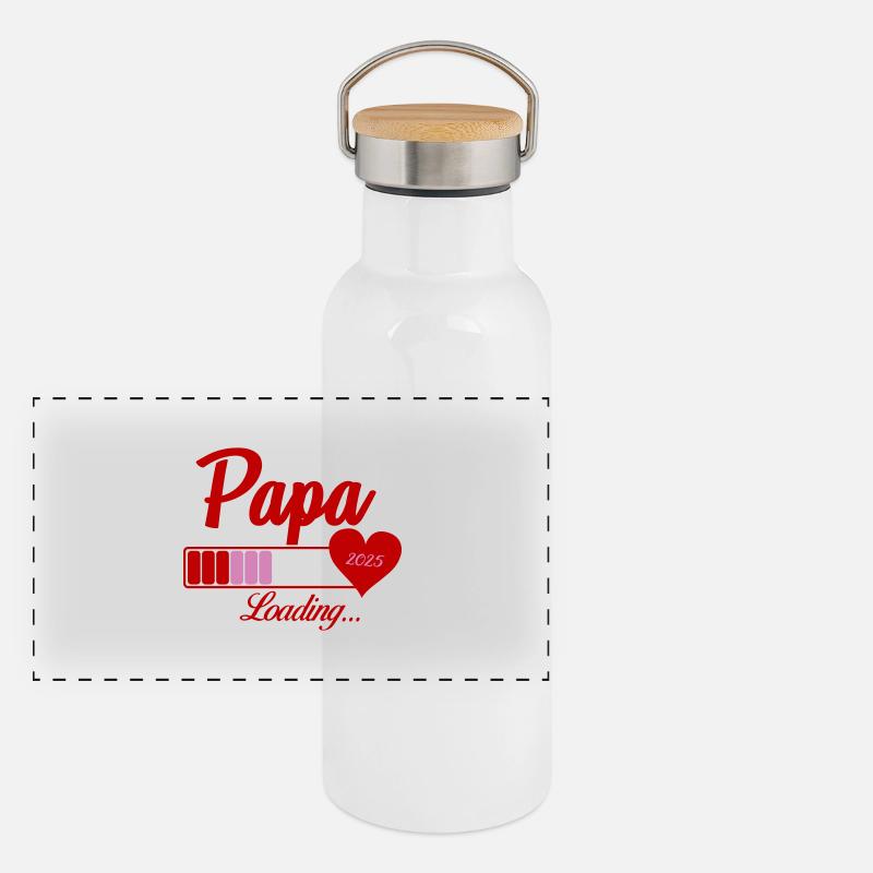 papa loading 2025 Panorama Thermosflasche mit Bambusdeckel