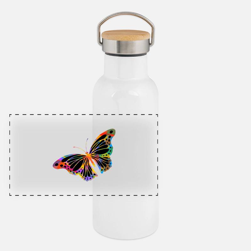 Papillon Gourde isotherme avec bouchon en bambou