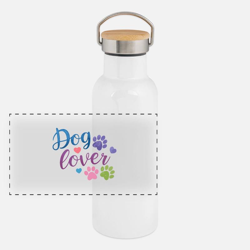 dog lovers Panoramic Thermal Bottle with Bamboo Lid