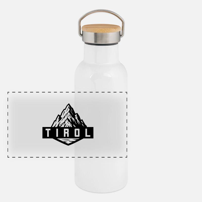 Tyrol Mountain Panoramic Thermal Bottle with Bamboo Lid