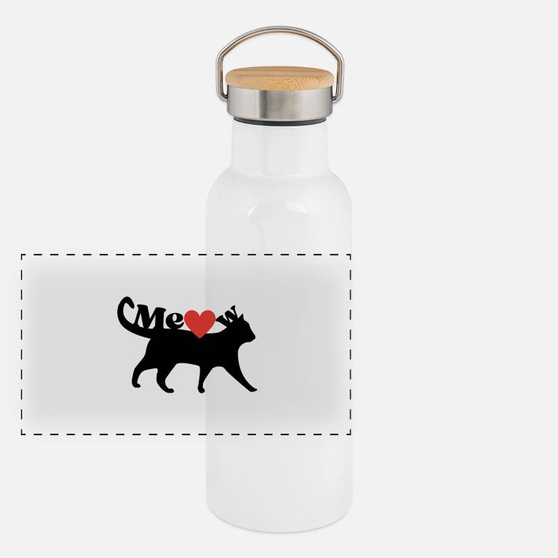 MeoW_Cat Panoramic Thermal Bottle with Bamboo Lid