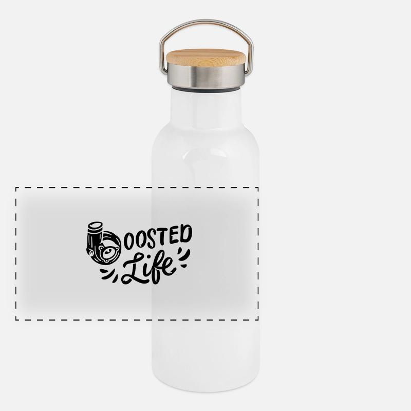 Boosted Life for car mechanics Panoramic Thermal Bottle with Bamboo Lid