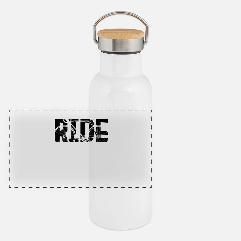 faire du vélo de route Gourde isotherme avec bouchon en bambou