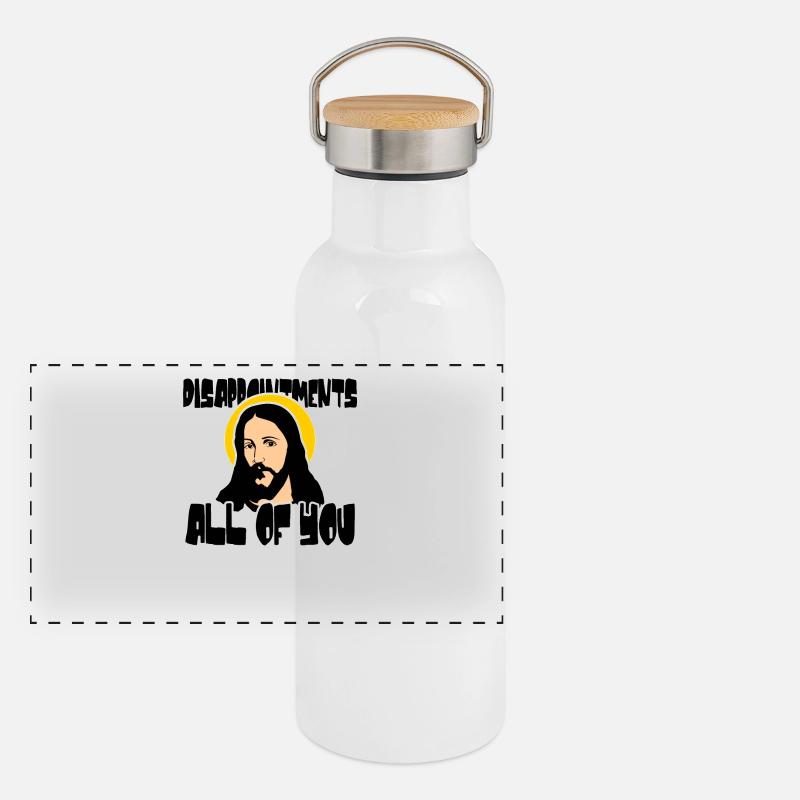 Déception à tous - Sauveur Jésus déçu Gourde isotherme avec bouchon en bambou