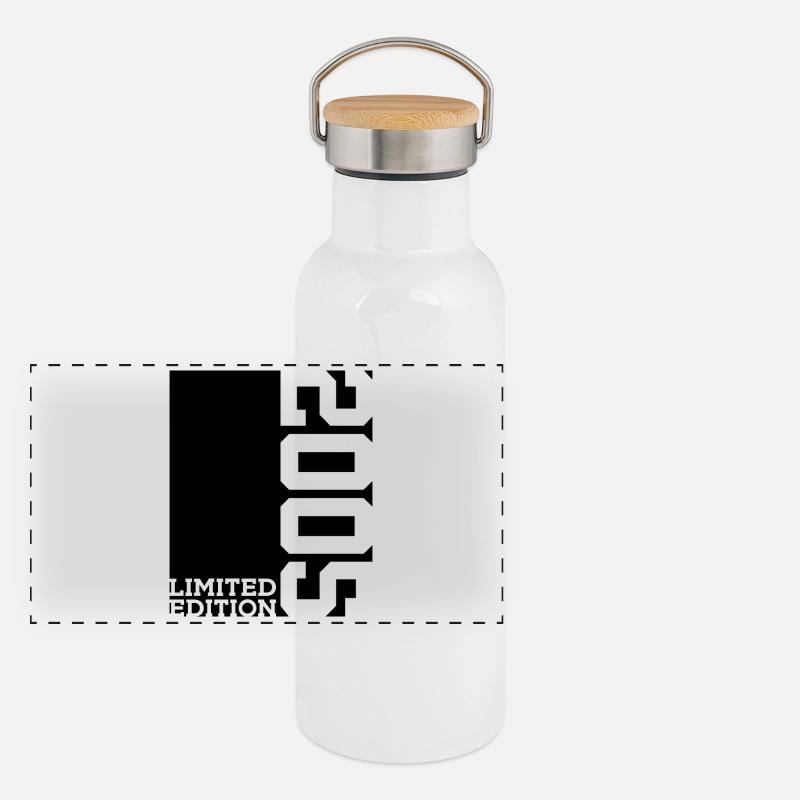 ÉDITION LIMITÉE 21E ANNIVERSAIRE 2005 Gourde isotherme avec bouchon en bambou