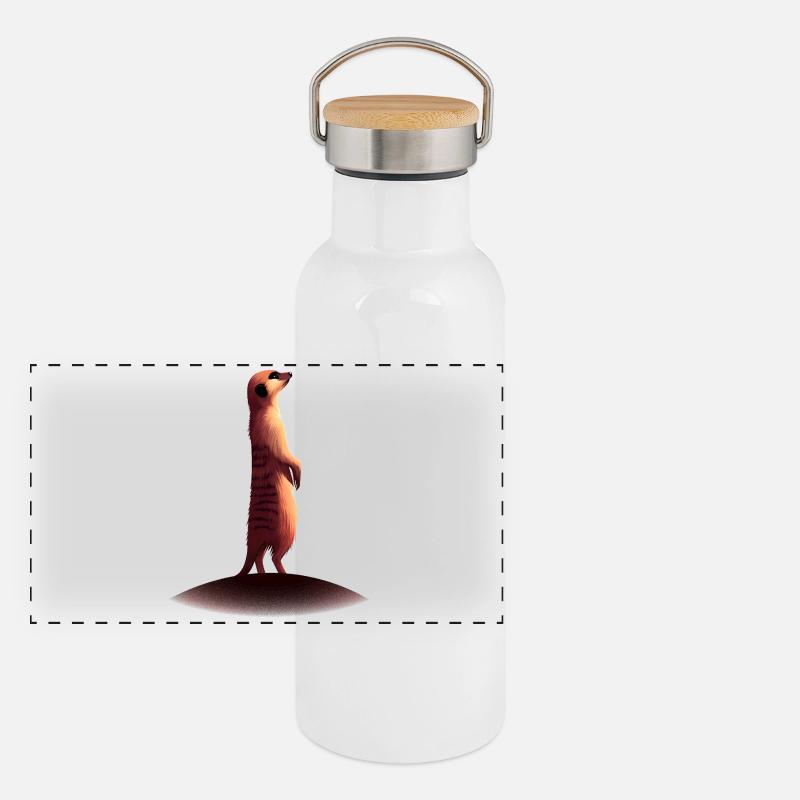 Meerkat Panoramic Thermal Bottle with Bamboo Lid