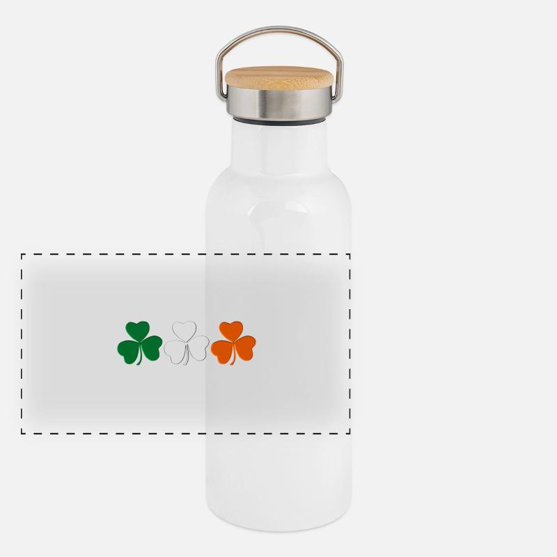 3 SHAMROCKS IRELAND Panoramic Thermal Bottle with Bamboo Lid