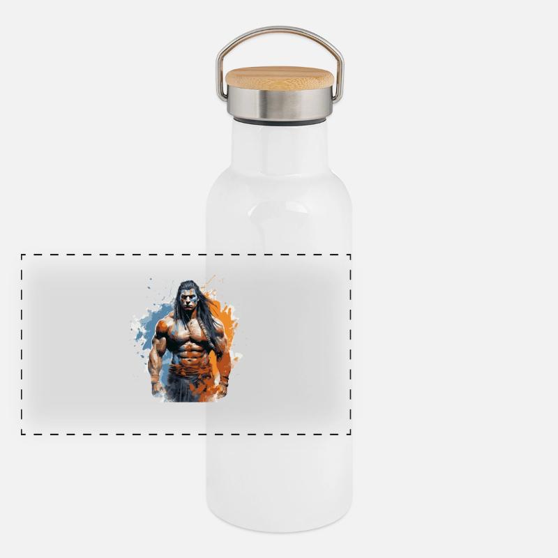 Indian Fighter Chief Panoramic Thermal Bottle with Bamboo Lid
