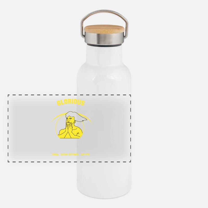glorious pc gaming master race Panorama Thermosflasche mit Bambusdeckel