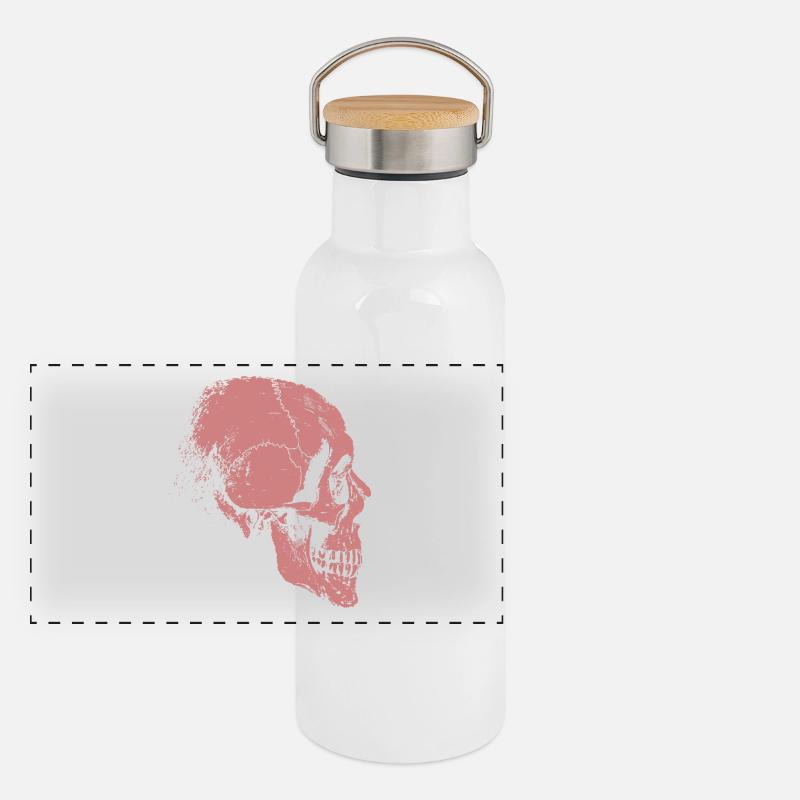 Skelett Panorama Thermosflasche mit Bambusdeckel