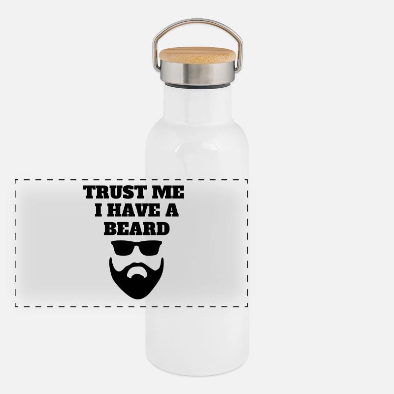 trust me i have a beard Gourde isotherme avec bouchon en bambou