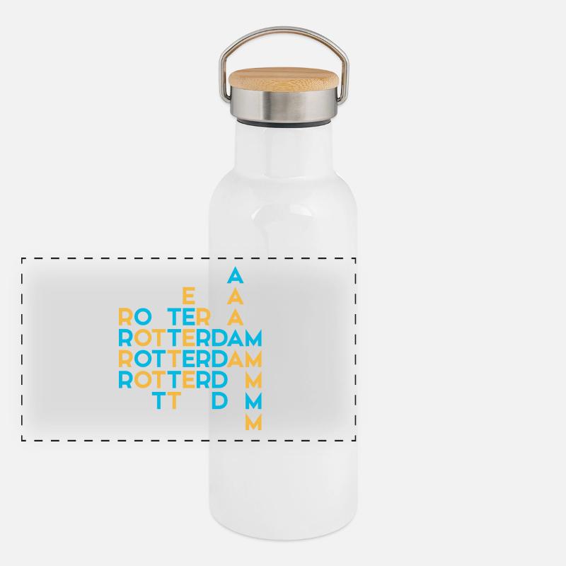 Rotterdam - Pays-Bas - Pays-Bas - Randstad Gourde isotherme avec bouchon en bambou