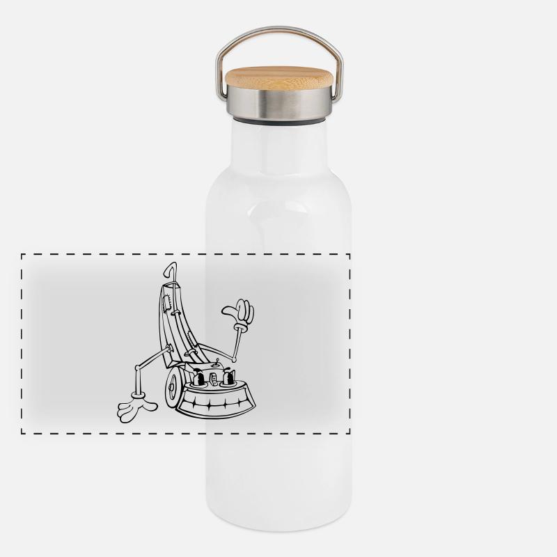 Crazy vacuum cleaner Panoramic Thermal Bottle with Bamboo Lid