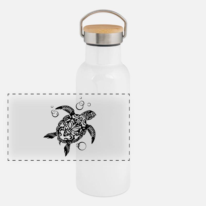 Watchful Turtle Panoramic Thermal Bottle with Bamboo Lid