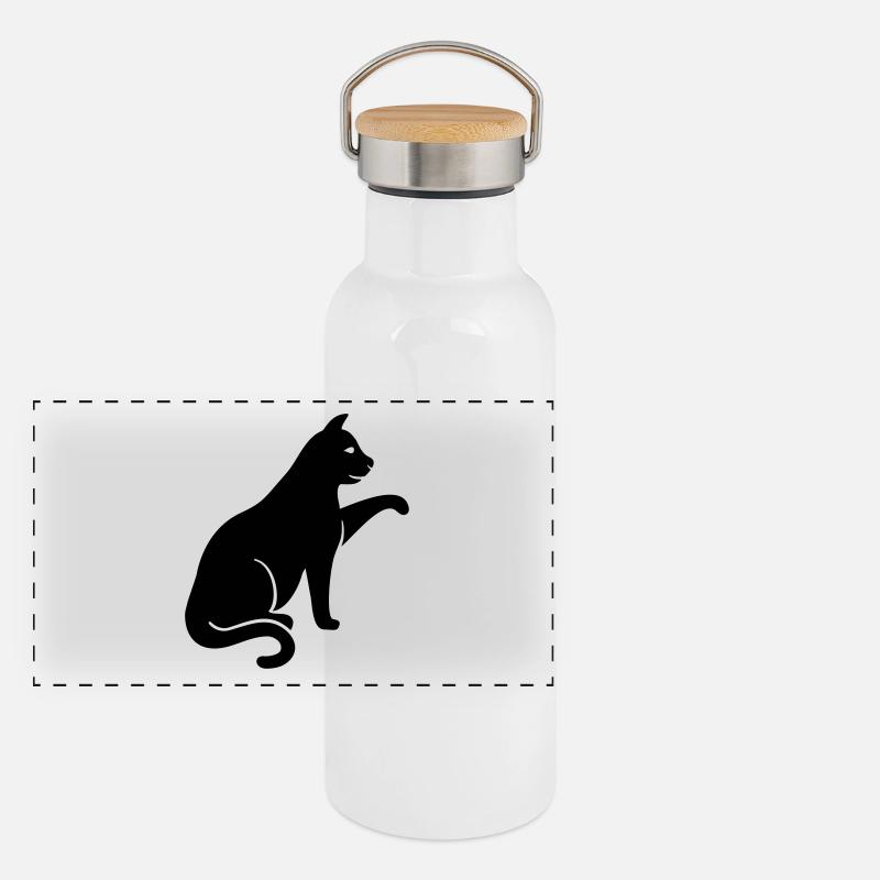 Cat Panoramic Thermal Bottle with Bamboo Lid