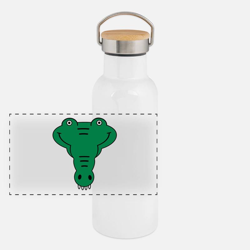 Alligator Panorama Thermosflasche mit Bambusdeckel