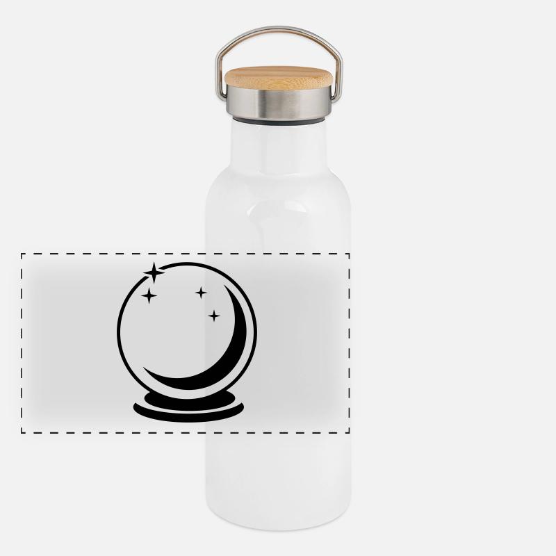 Kristallkugel Panorama Thermosflasche mit Bambusdeckel