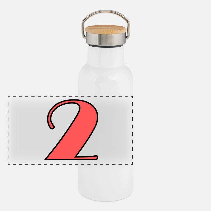 2. 2 ANS. 2e ANNIVERSAIRE. ANNIVERSAIRE 2 ANS. 2 Gourde isotherme avec bouchon en bambou