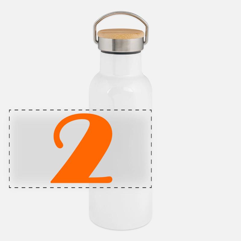 2. HAPPY BIRTHDAY. JOYEUX ANNIVERSAIRE. CHIFFRE Gourde isotherme avec bouchon en bambou