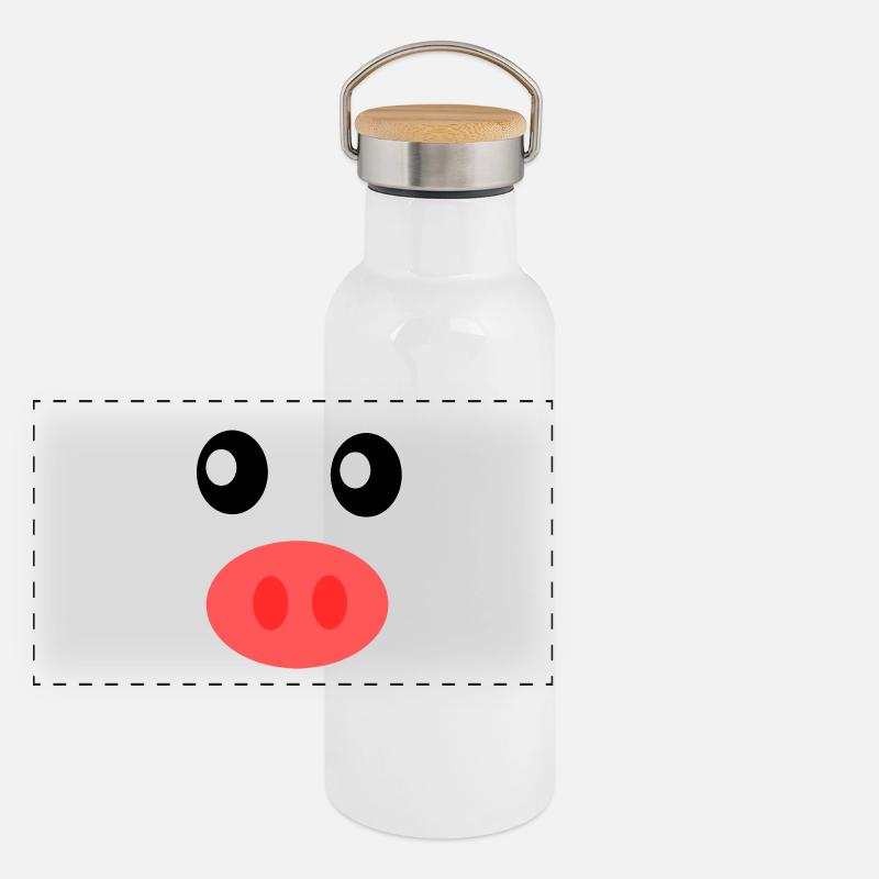 Carnaval, Carnaval, Costume, Cochon Gourde isotherme avec bouchon en bambou