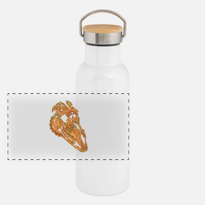 Lace Skull Panoramic Thermal Bottle with Bamboo Lid