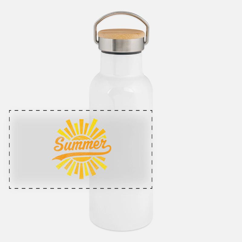 Summer Sun Panoramic Thermal Bottle with Bamboo Lid