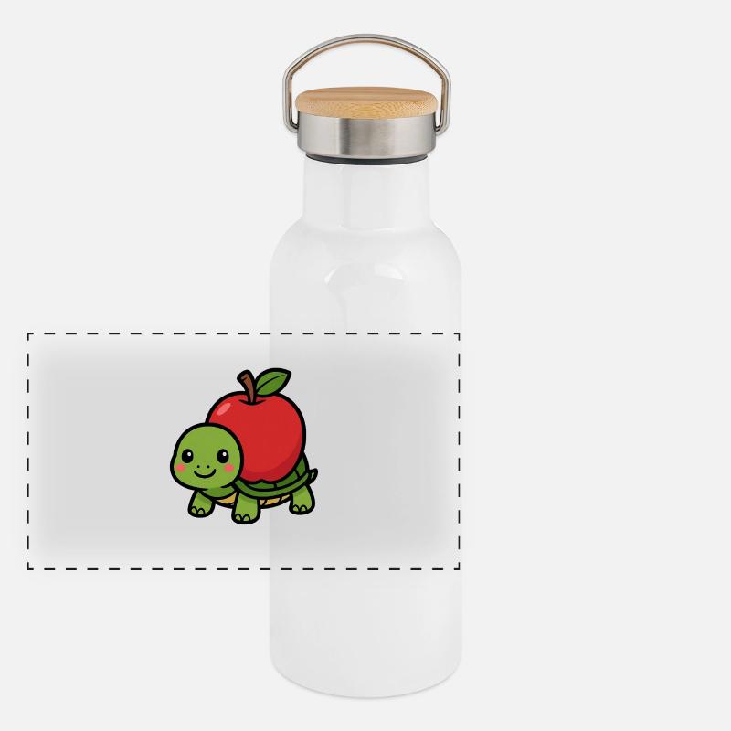 Crapaud pommier Gourde isotherme avec bouchon en bambou