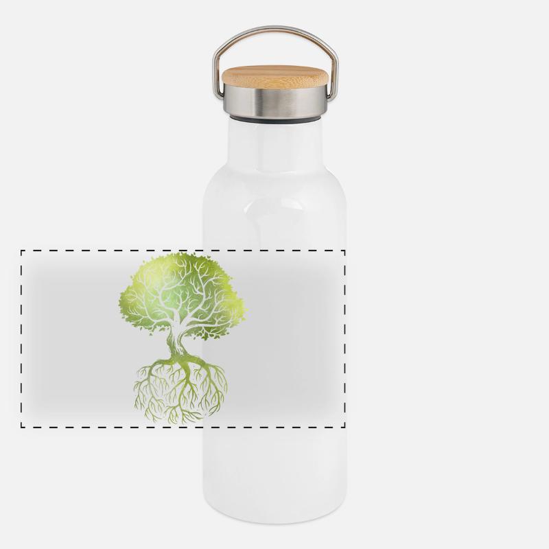 Roots Panorama Thermosflasche mit Bambusdeckel